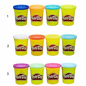 Набор пластилина Play-Doh 4 баночки (Hasbro, B5517) (ассортимент)